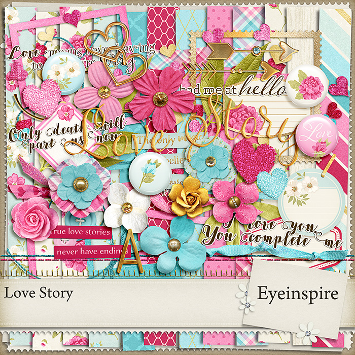 Love Story Digital Scrapbook Kit