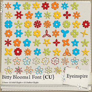 Bitty Blooms 1 Font