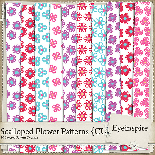 commercial use, layered pattern overlays, scallop, scalloped flowers, sweet digital kit, ribbons, strings, polka dots, hearts, epoxy, flowers patterned paper eyeinspire, sugarhill celebration, 300 dpi