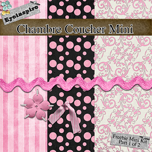 Free digital scrapbook papers "Chambre Coucher" from Eyeinspire