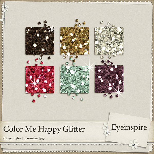glitters, glitter, free, freebie, gift, digifree, glitter styles, seamless tiles, eyeinspire, digital scrapbooking, commercial use, color me happy, color palette, swatches, free swatches, designer colors, color ideas, inspiration