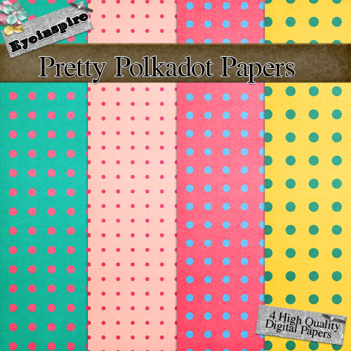 digifree polkadot freebie paper pack digital scrapbooking