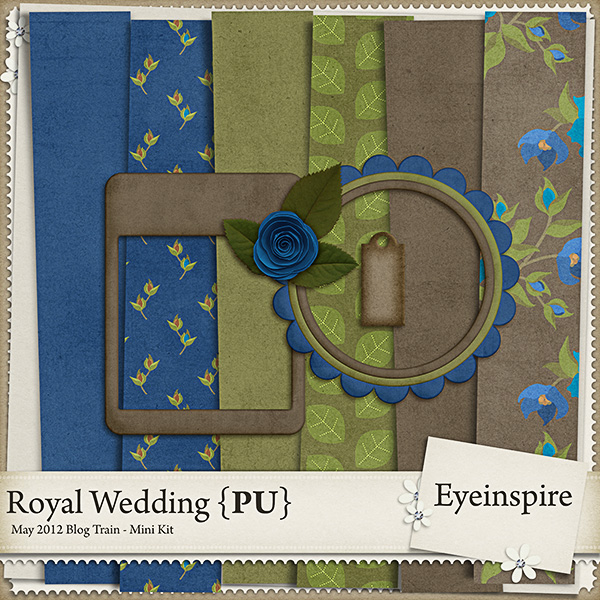 Free digital scrapbook mini kit "Royal Wedding" from Eyeinspire