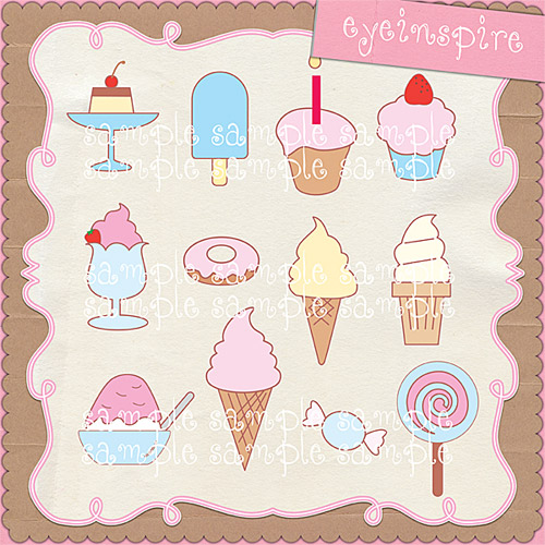 sweet treats cupcake candy cakes lolly pops ice cream cutting files for your cricut or pazzles cutting machine