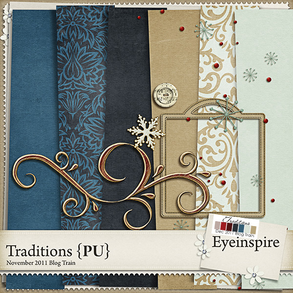 Free digital scrapbook kit "Traditions" from Eyeinspire
