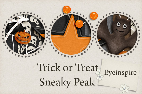 Halloween digiscrap kit digital scrapbooking Sneak Peek Bats Pumpkins Spiders