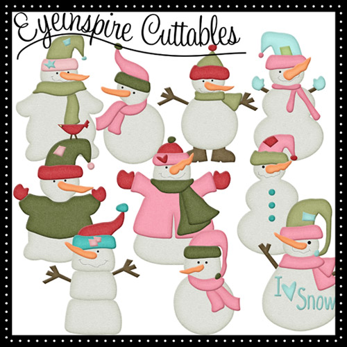 adorable snowmen digital cutting files for your cricut or pazzles cutting machine wpc eps dxf and svg cuts