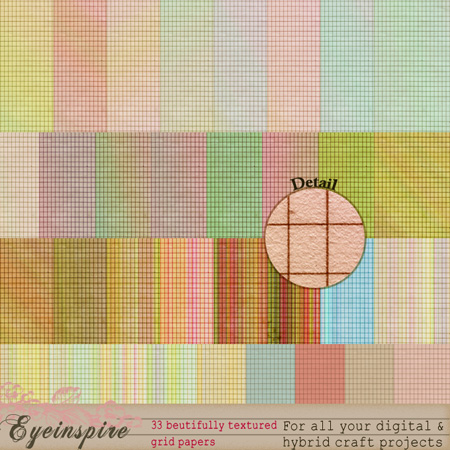 33 textured grid papers