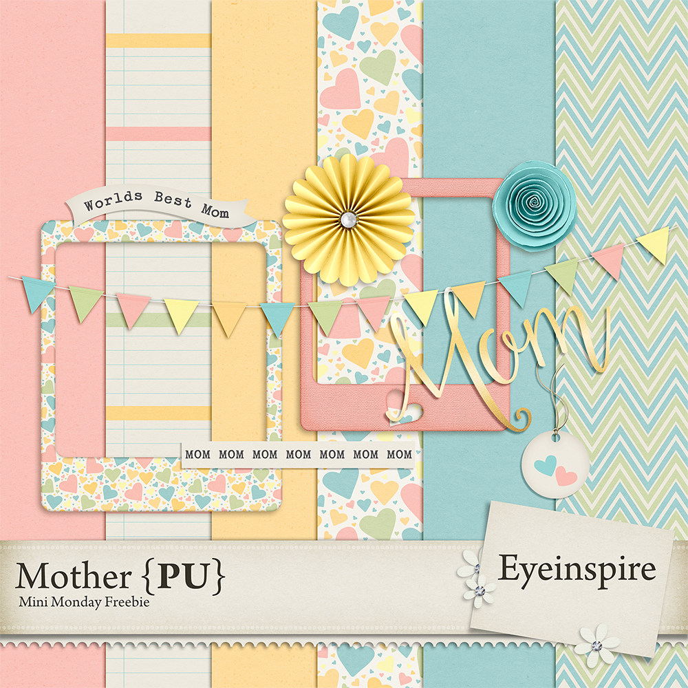 Mother's Day, Freebie, Scrapbooking, digital scrapbook