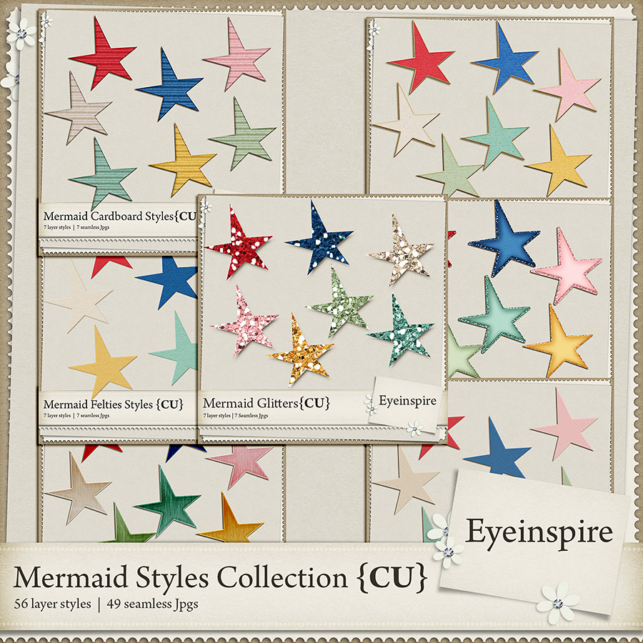 commercial use layer style collection digital scrapbooking