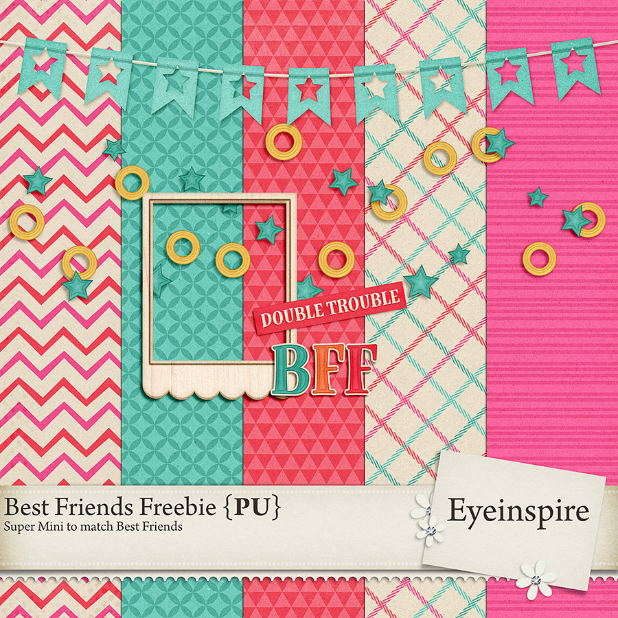 Best Friends Free Digital Scrapbook Kit