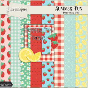 summer scrapbook free lemon strawberry