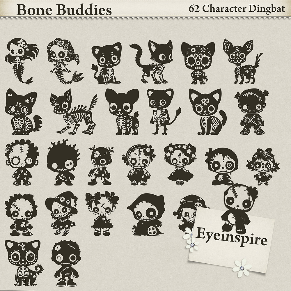 Bone Buddies Dingbat font download