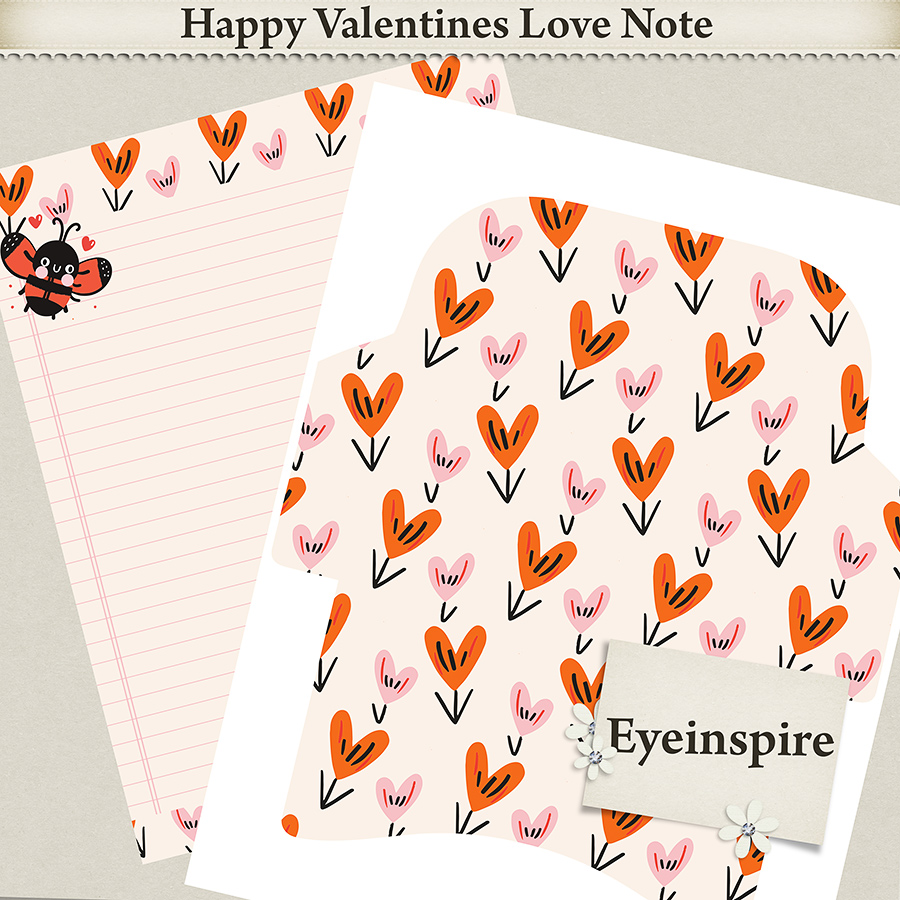 printable valentines love note